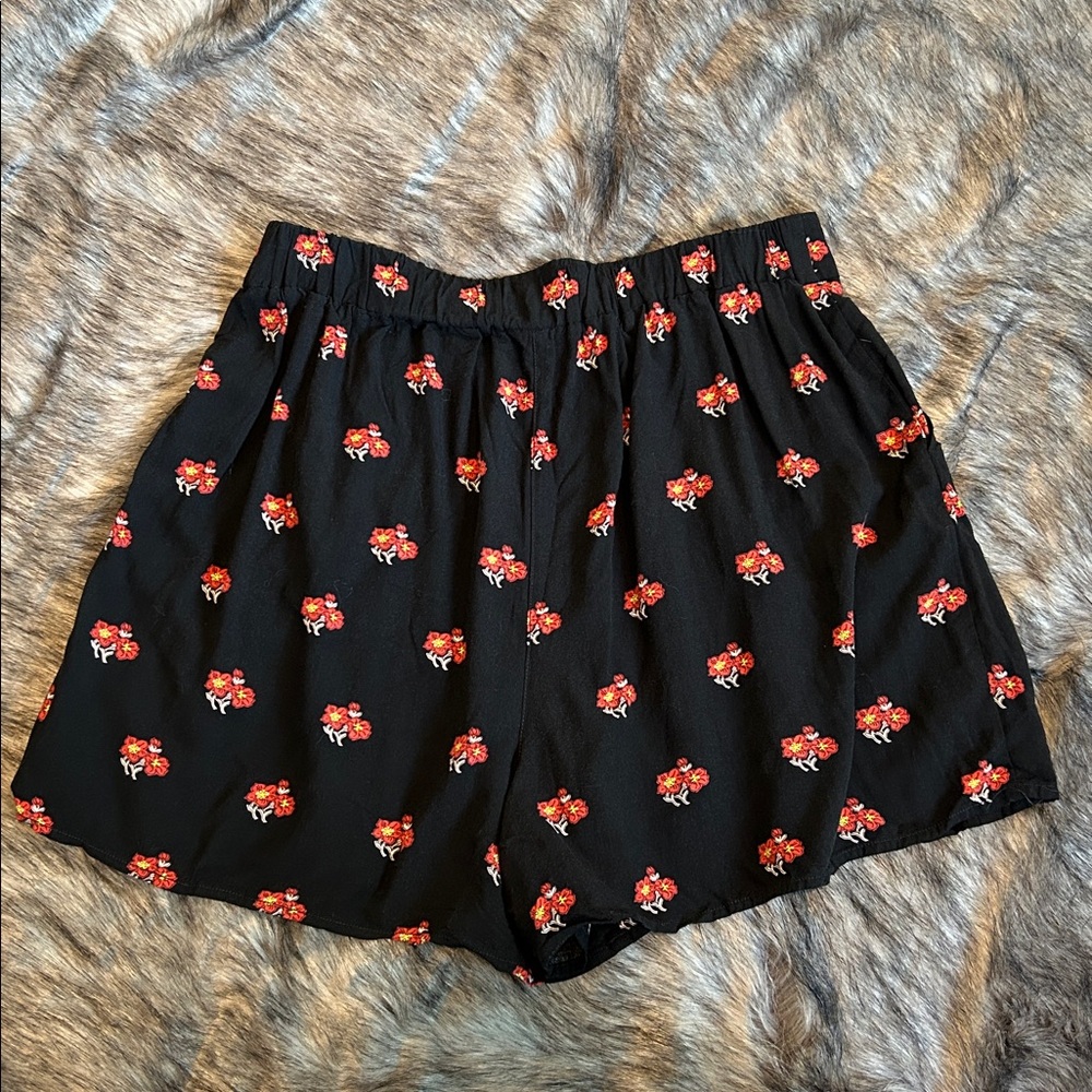 Maeve Anthropologie Pleated Front Shorts Floral Motif Flowy Women's Small - Picture 5 of 9